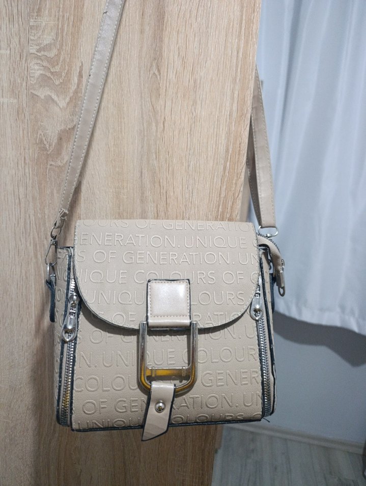 Bej Deri Tokalı Kadın Çanta - Görsel 4