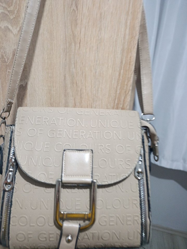 Bej Deri Tokalı Kadın Çanta - Görsel 5