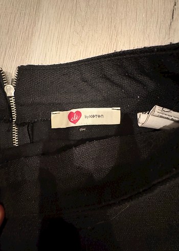 Düz Siyah Mini Etek - Görsel 2