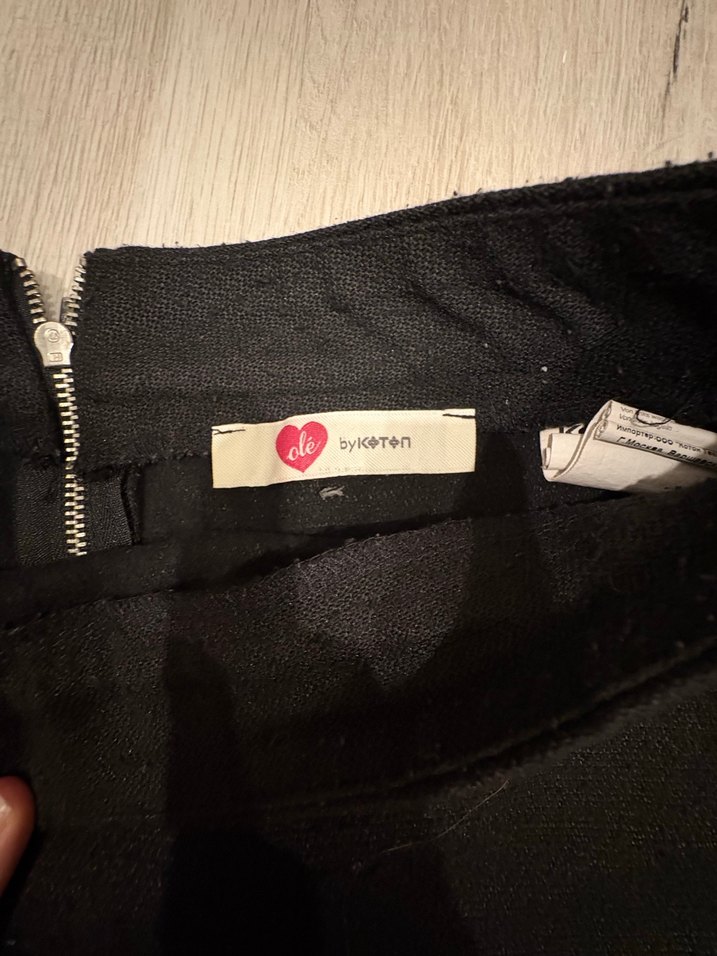 Düz Siyah Mini Etek - Görsel 2