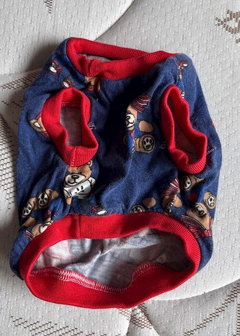 Renkli Baskılı Mavi köpek kıyafeti - Görsel 2