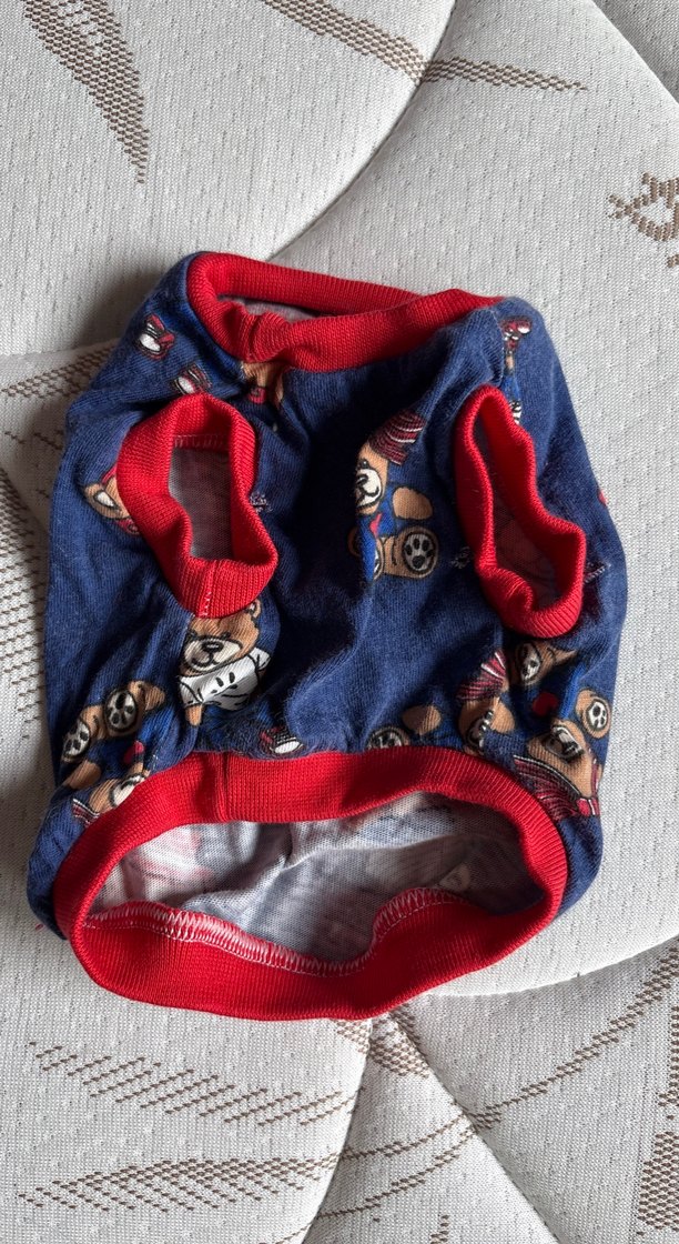 Renkli Baskılı Mavi köpek kıyafeti - Görsel 2