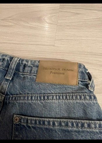 Gri Midi Boy Bol Kesim Kadın Kot Pantolon - Görsel 3