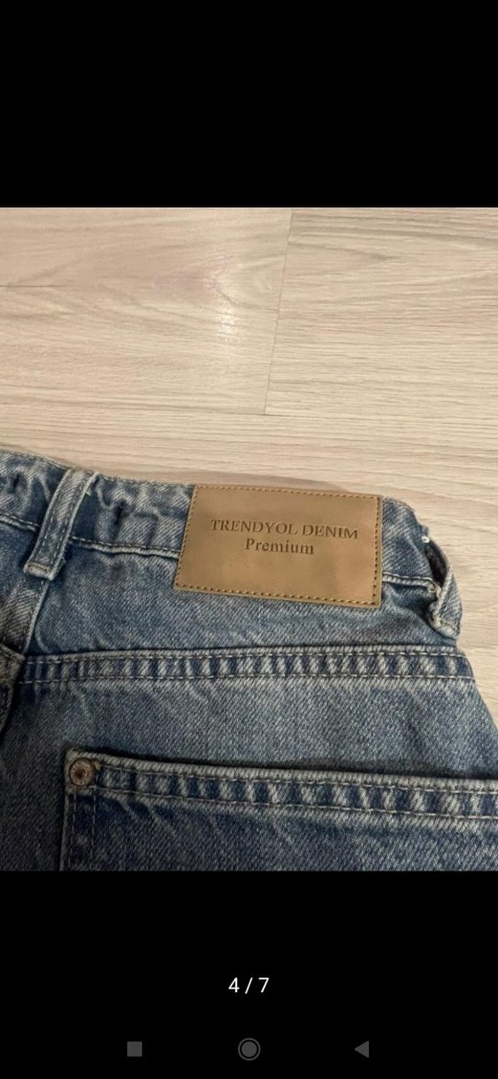 Gri Midi Boy Bol Kesim Kadın Kot Pantolon - Görsel 3