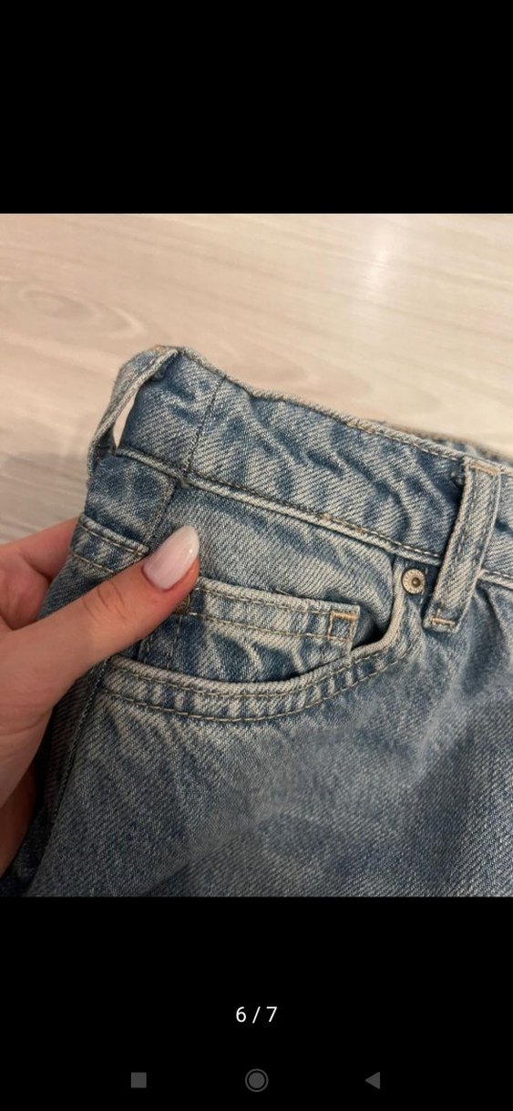 Gri Midi Boy Bol Kesim Kadın Kot Pantolon - Görsel 5