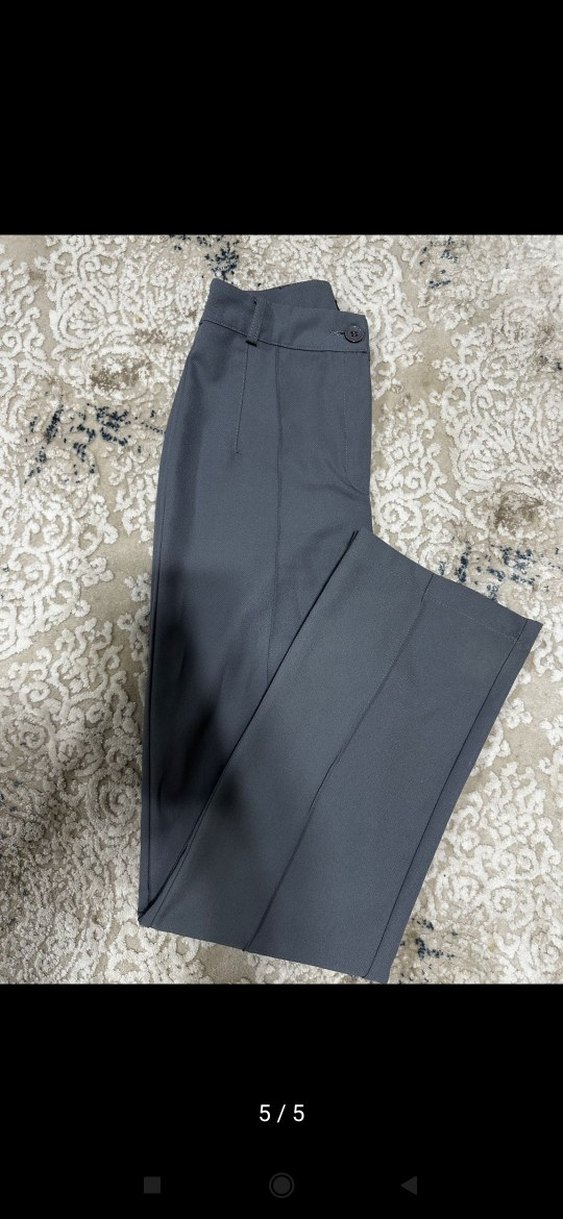 Gri Kadın İş Pantolonu Regular Fit - Görsel 2