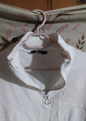 Uzun Kollu Beyaz Pamuklu Kadın Gömlek - Görsel 2