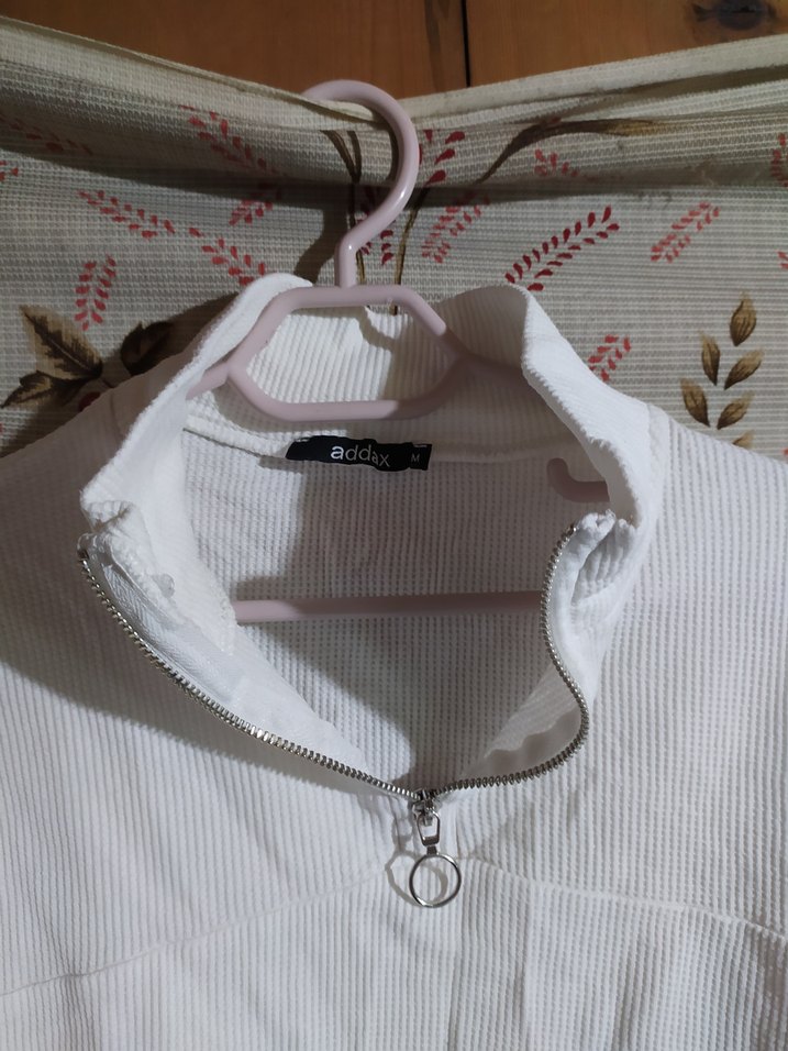 Uzun Kollu Beyaz Pamuklu Kadın Gömlek - Görsel 2