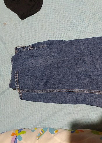 Kadın Lacivert Bol Kesim Midi Kot Pantolon - Görsel 5