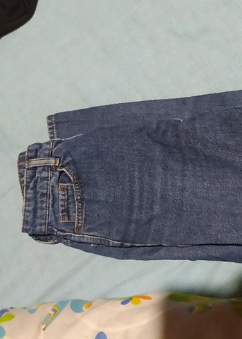 Kadın Lacivert Bol Kesim Midi Kot Pantolon - Görsel 4