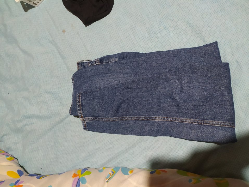 Kadın Lacivert Bol Kesim Midi Kot Pantolon - Görsel 5