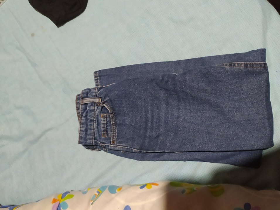 Kadın Lacivert Bol Kesim Midi Kot Pantolon - Görsel 4