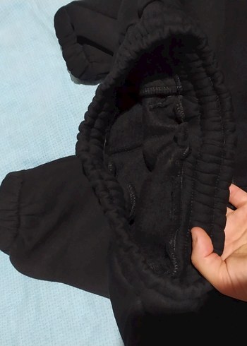 Siyah Bel Detaylı Rahat Eşofman - Görsel 4