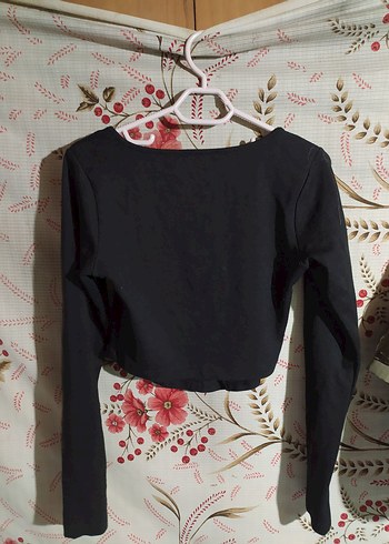 Düğmeli Siyah Kadın Bluz - Görsel 4