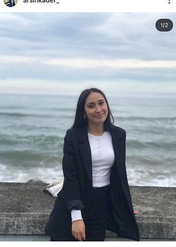 Kadın Siyah Düğmeli Blazer Ceket - Görsel 2