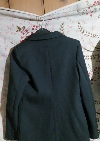 Kadın Siyah Düğmeli Blazer Ceket - Görsel 5