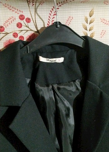 Kadın Siyah Düğmeli Blazer Ceket - Görsel 3