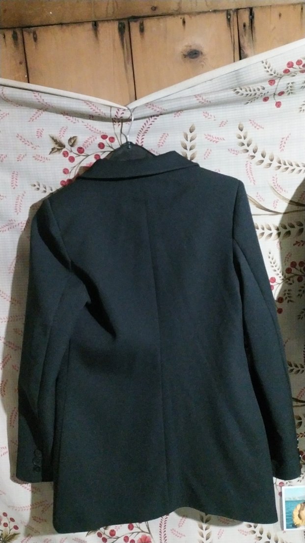 Kadın Siyah Düğmeli Blazer Ceket - Görsel 5