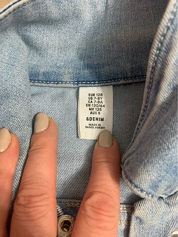 H&M HM kız çocuk 7-8 yaş kot ceket