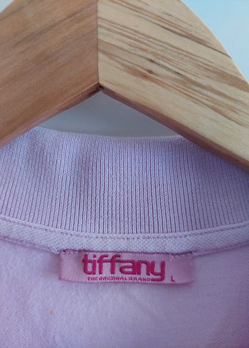 l Beden Tiffany marka L Beden Pembe Kısa Kollu Polo Tişört