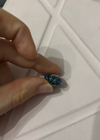 Koyu mavi murano cam charm - Görsel 3