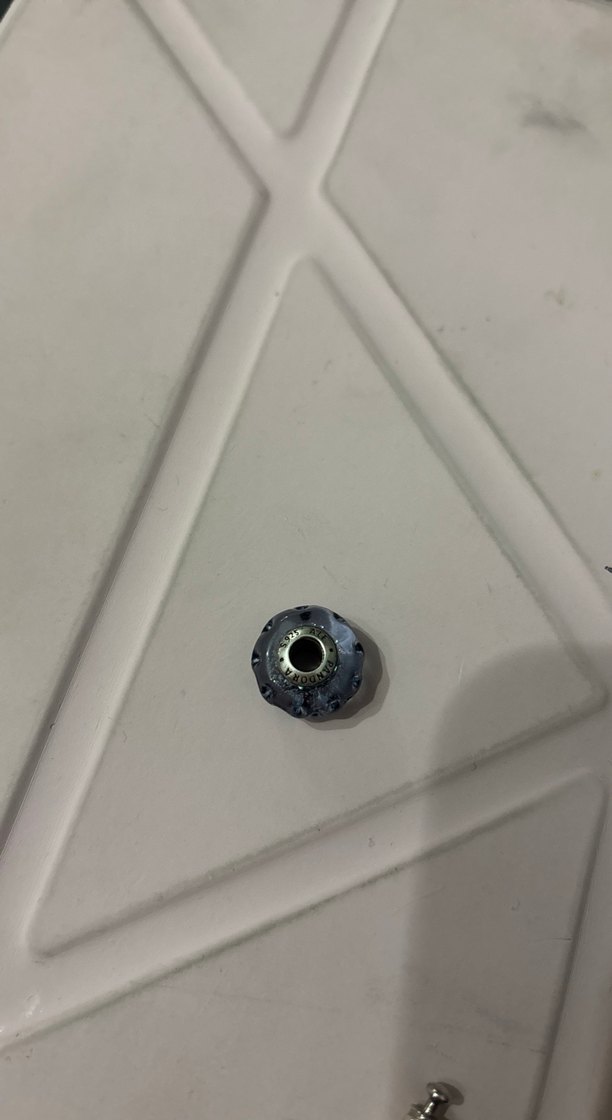 Koyu mavi murano cam charm - Görsel 2