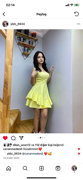Trendyol & Milla Sarı elbise