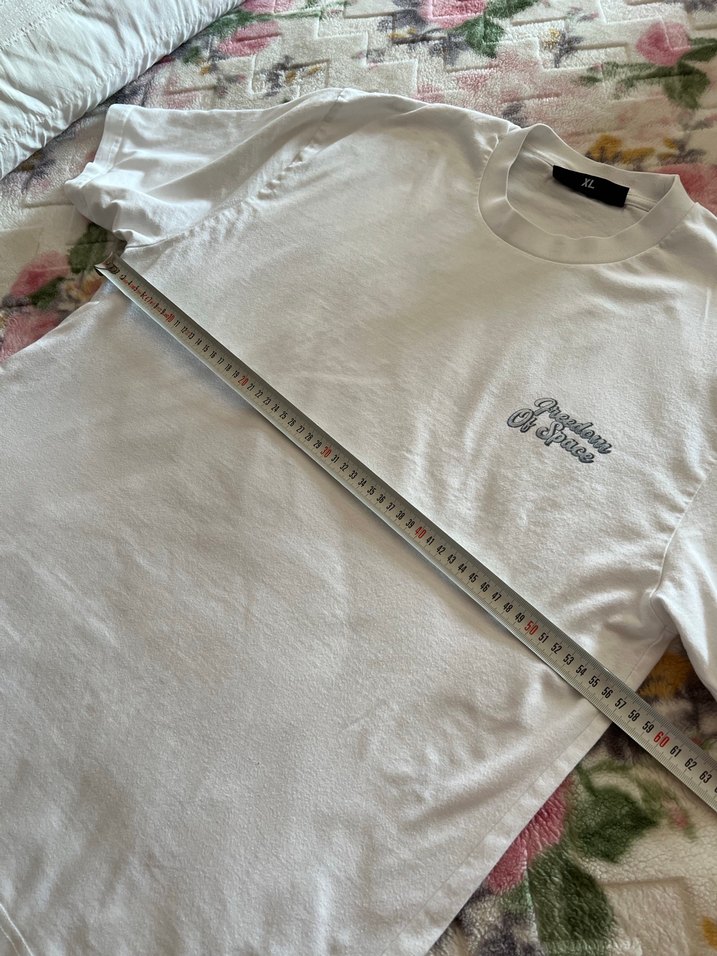 Beyaz Pamuklu Erkek Tişört - Görsel 5