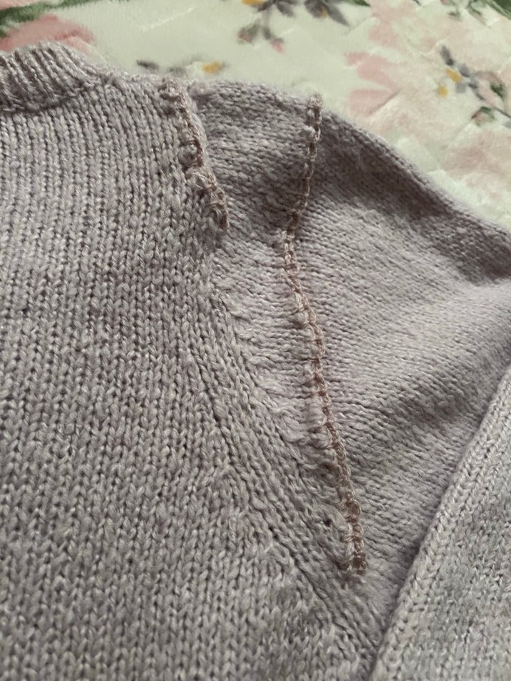 Bohem lila Örgü Kadın Kazak - Görsel 5