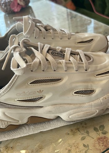 Beyaz Bağcıklı Kadın Spor Ayakkabı - Görsel 2