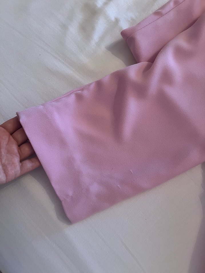 Düğmeli Pembe Hamile Midi Şort - Görsel 3