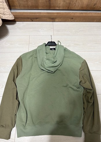 s Beden erkek Haki Kapüşonlu Rahat Sweatshirt
