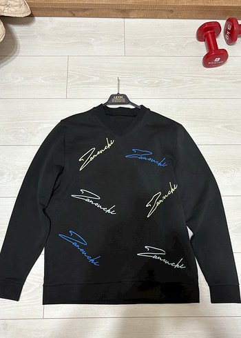 Erkek Siyah Baskılı Oversize Sweatshirt