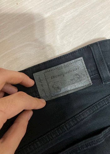Diesel Düğmeli Siyah Erkek Kot Pantolon