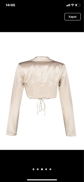 Zara Saten crop blazer