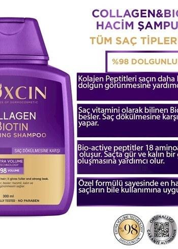 Bioxcin Kolajen & Biotin Hacim Şampuanı -Dökülme Karşıtı Şampuan - Görsel 5