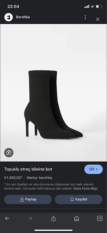 Bershka topuklu bot
