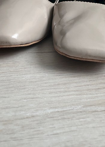 Diğer Bej Rugan Çift Tokalı Stiletto Kadın Ayakkabı