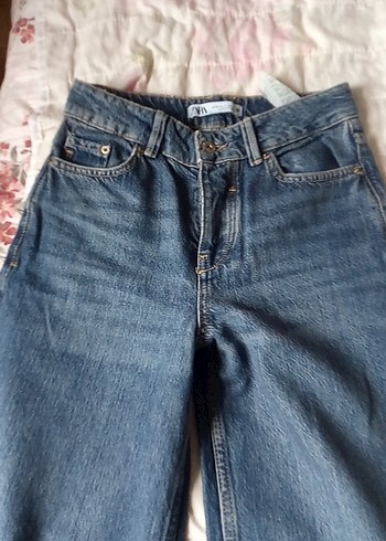Zara Mavi Yikamali Rahat Kesim Jean