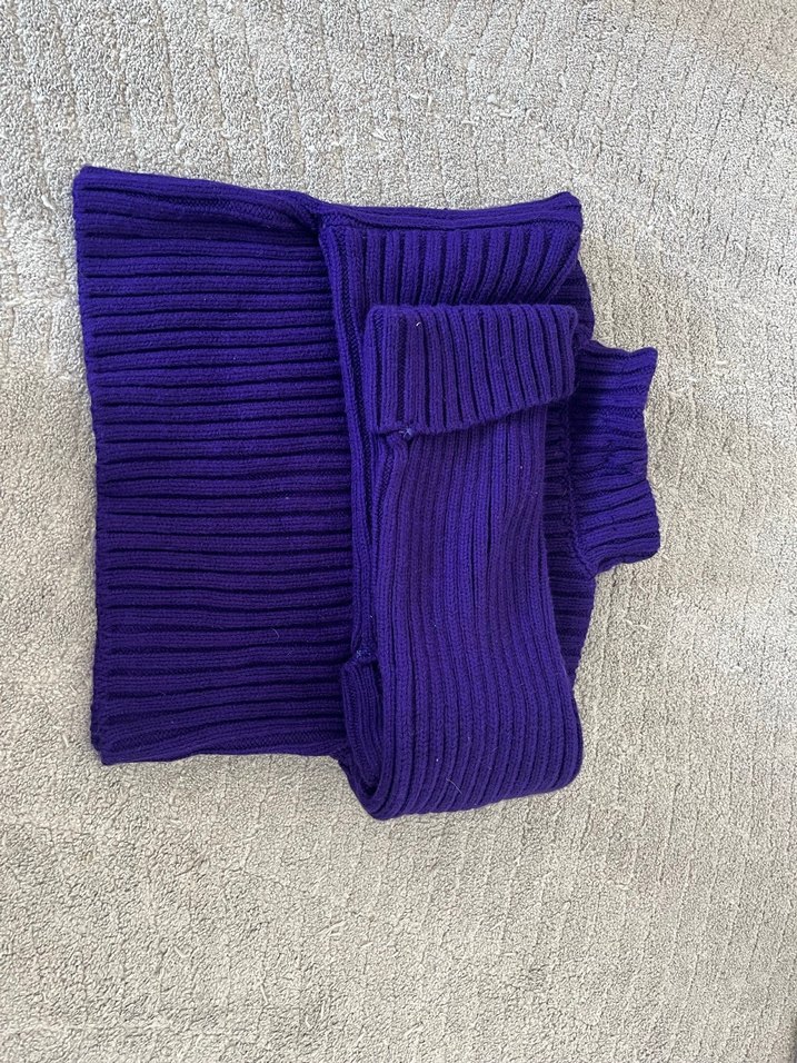 Mor Boğazlı Fitilli Kadın Kazak - Görsel 2