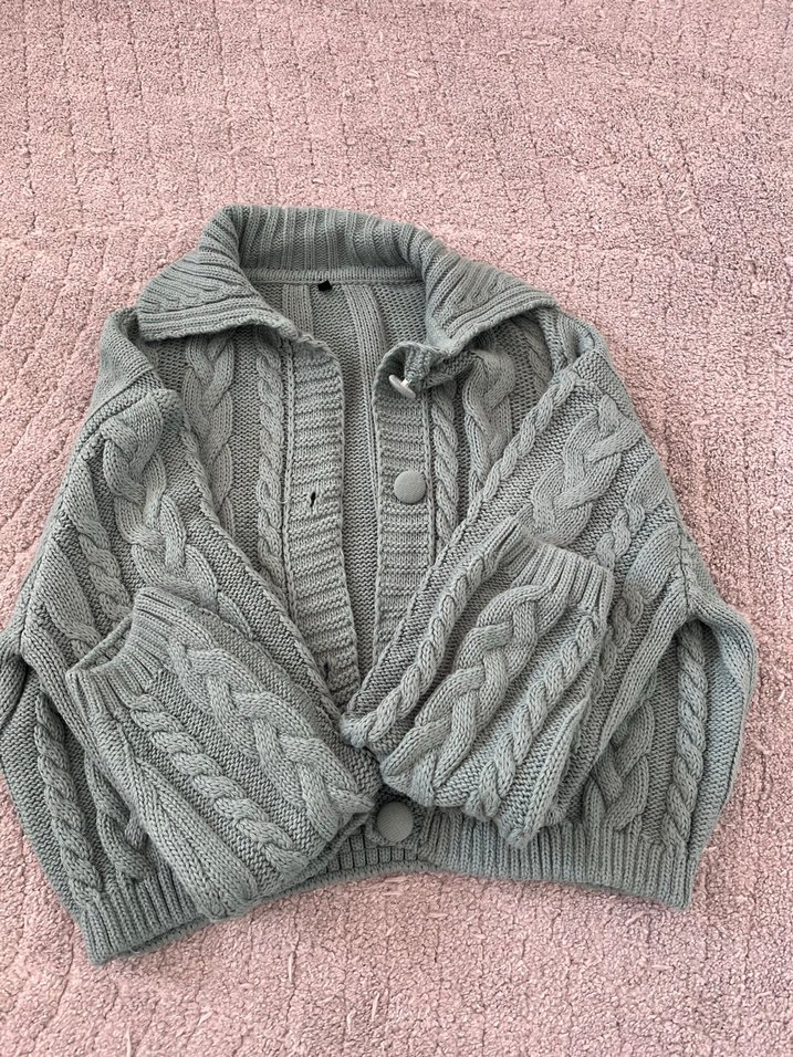 Yeşil Örgü hırka - Görsel 2