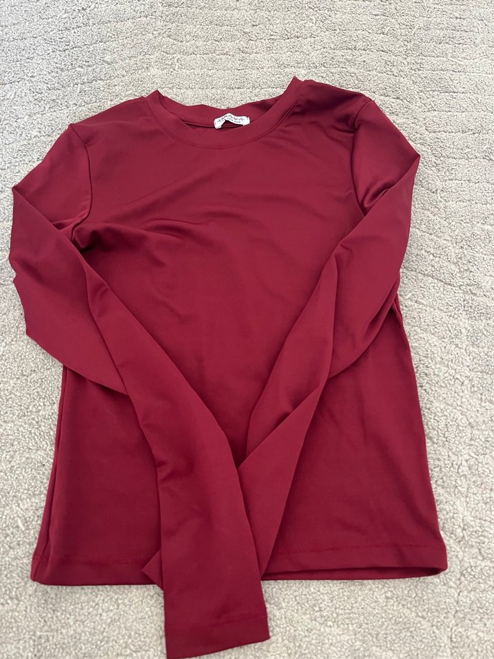 Bordo Uzun Kollu badi - Görsel 2