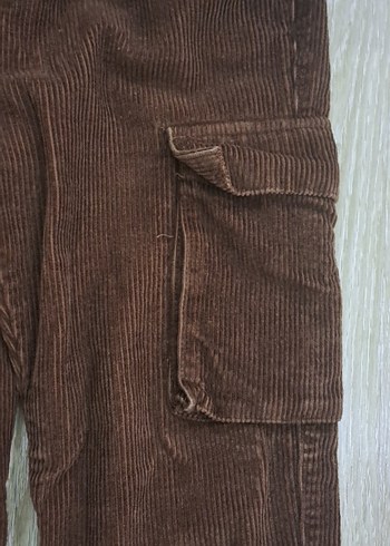 Kahverengi Erkek Çocuk Kadife Beli Lastikli Rahat Kalıp Pantolon - Görsel 3