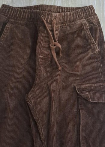 Kahverengi Erkek Çocuk Kadife Beli Lastikli Rahat Kalıp Pantolon - Görsel 2