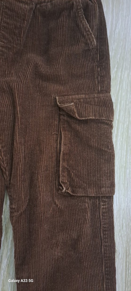 Kahverengi Erkek Çocuk Kadife Beli Lastikli Rahat Kalıp Pantolon - Görsel 3