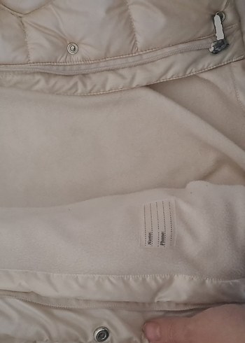 Kızlar için Beyaz Kürklü Kapüşonlu Mont - Görsel 3