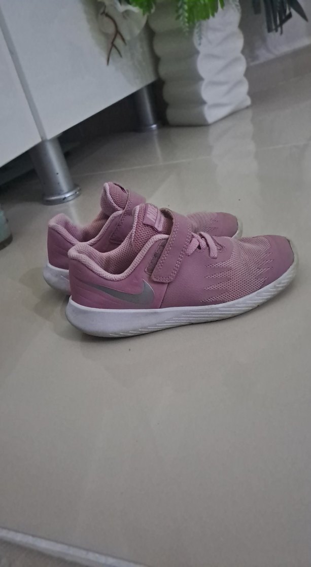 Kız Çocuk Pembe Cırt Cırtlı Spor Ayakkabı - Görsel 5