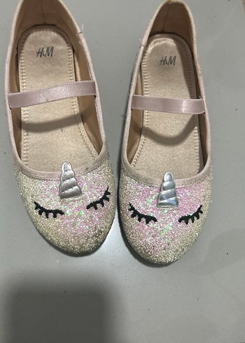 Pembe Parlak Kız Çocuk Babet Ayakkabı - Görsel 4