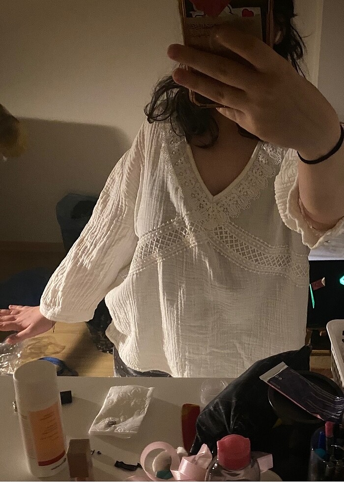 dantelli bluz - Görsel 5