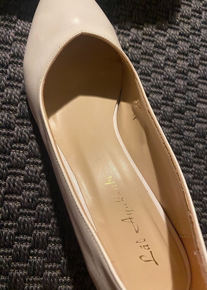 beyaz topuklu ayakkabı - Görsel 5